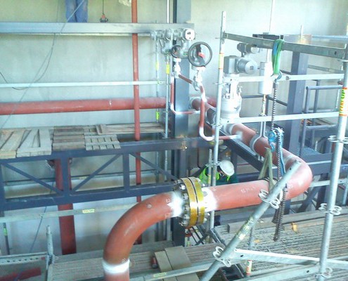 Die wichtigsten Dampfventil mit By-Pass die Dampfleitungen kurz vor der Turbine