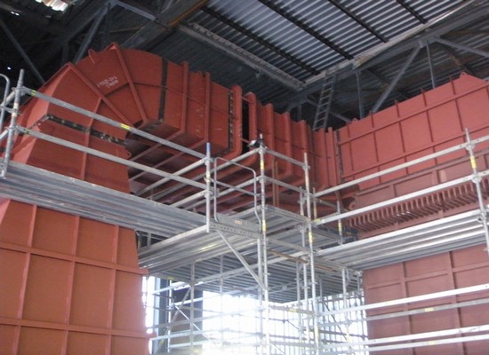 Exhaust the superheater and economizer