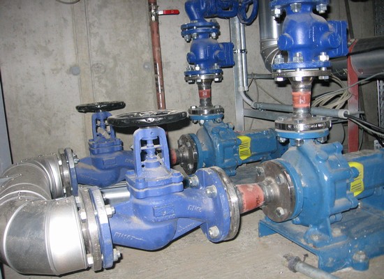 Pumps condensate from the condensate collector