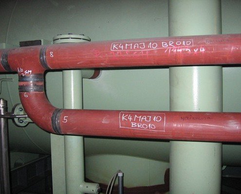 Potrubie kondenzátora zo zbernej nádrže